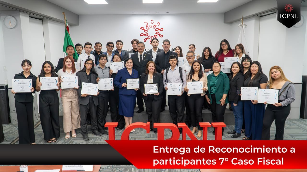 Entrega de Reconocimientos a los participantes del 7° Caso Fiscal ICPNL