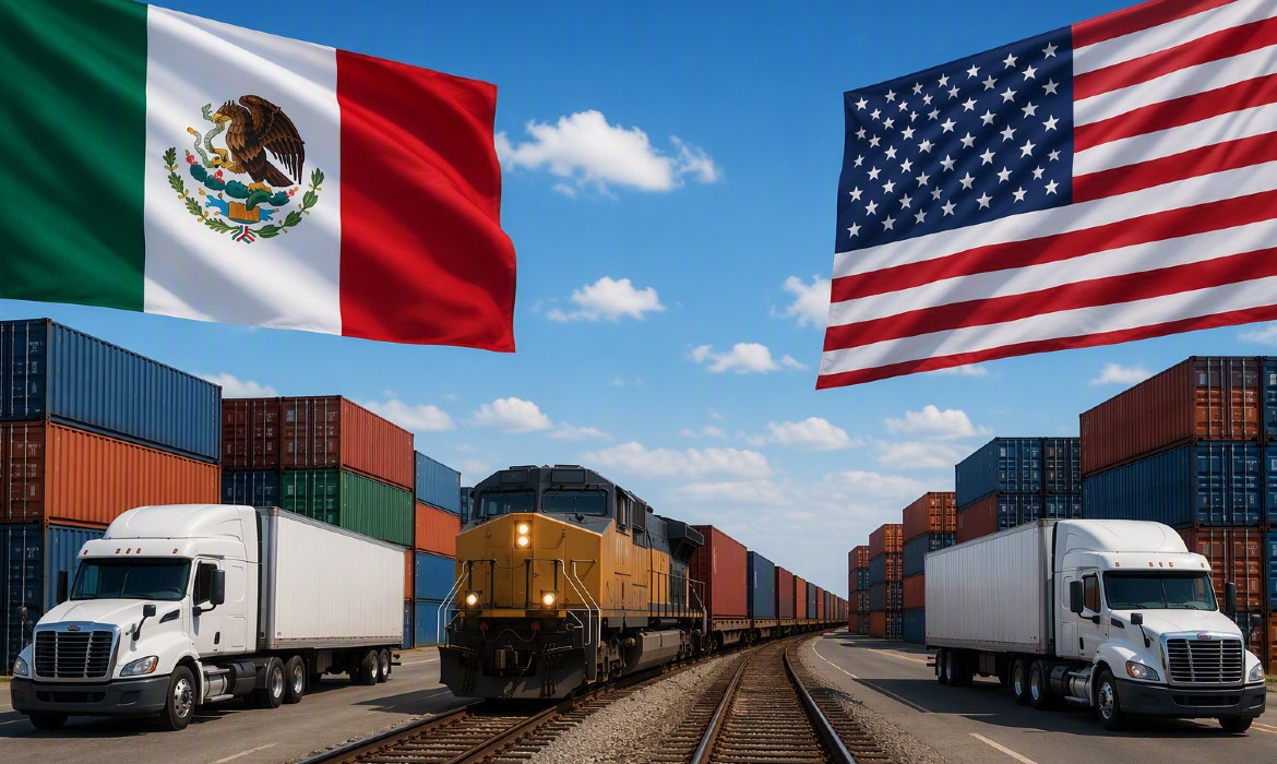 COMERCIO MÉXICO-EU ACELERA Y PRESIONA EL CRUCE FRONTERIZO DE MERCANCÍAS